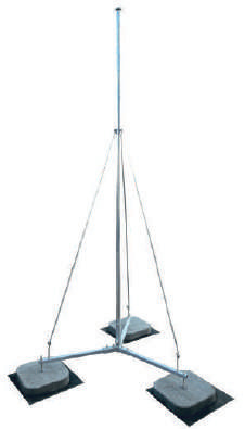 ZANDZ ZZ-205-105 Стойка тросовой молниезащиты 5 м (оцинк сталь; с одним бетонным основанием)