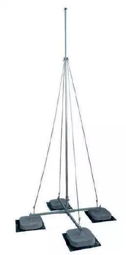 ZANDZ ZZ-205-106 Стойка тросовой молниезащиты 6 м (оцинк сталь; с одним бетонным основанием)